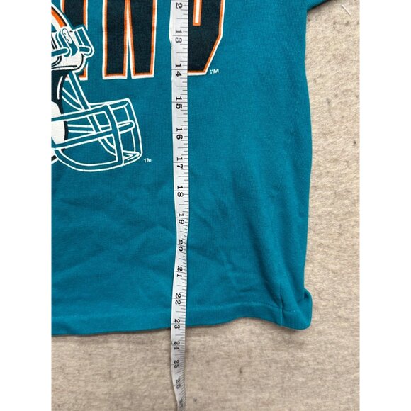 Vintage Miami Dolphins NFL T-shirt Team Rated Made in USA Oversized V-neck Slouc - Picture 8 of 10